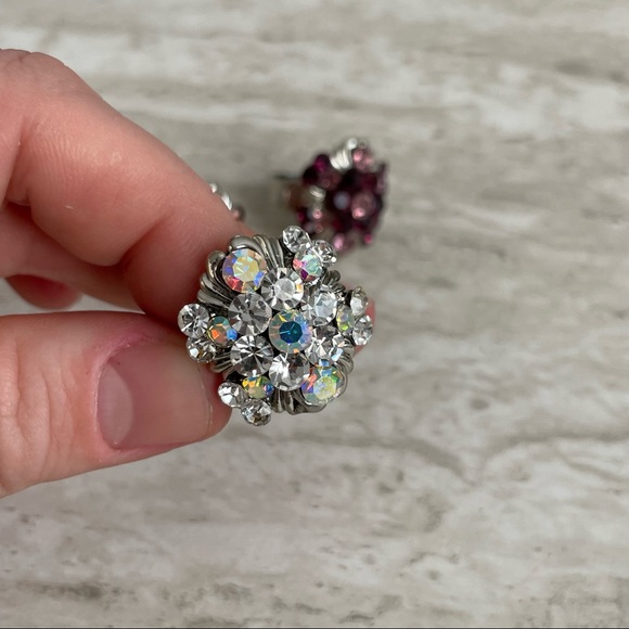 Bundle of Three Rhinestone Adjustable Rings - Picture 2 of 7